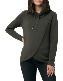 Budget 👍 Ripe Cassie Cross Over Nursing Knit Khaki 🎉