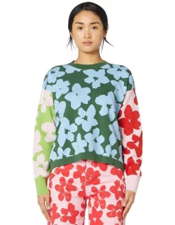 Cheapest 😍 Gorman Poppy Spliced Jumper Multi ❤️