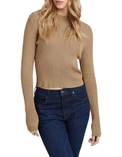 Brand new ✔️ Oxford Charlotte Long Sleeve Lurex Knit In Brown 🥰