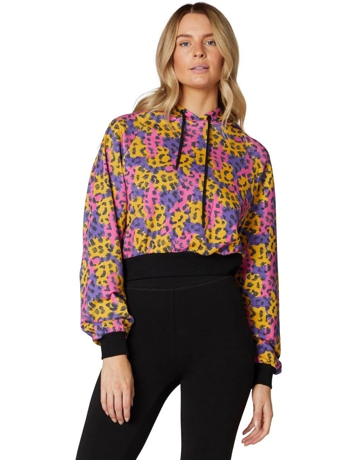 Promo π₯ L'URV Fierce Printed Cropped Hoodie Multi π―