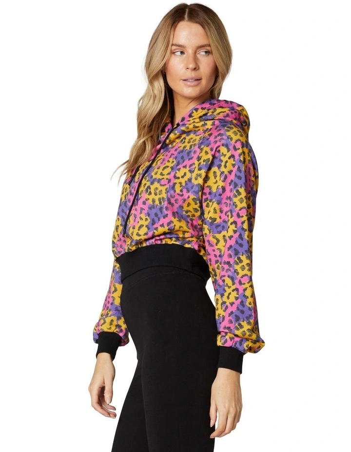 Promo π₯ L'URV Fierce Printed Cropped Hoodie Multi π― - Image 3