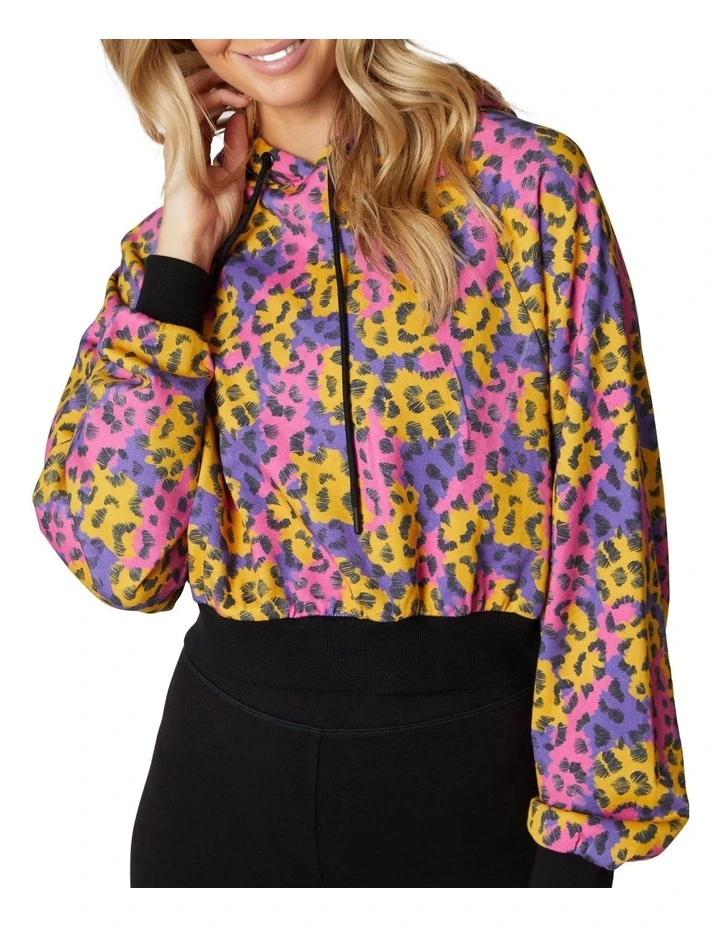 Promo π₯ L'URV Fierce Printed Cropped Hoodie Multi π― - Image 4