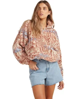 Cheap ✨ Billabong Catchup Half Zip Jumper Multi 🛒