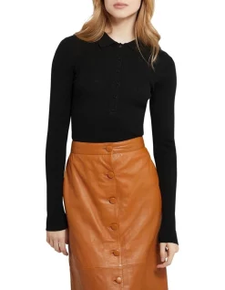 Hot Sale 😍 Oxford Wendy Skinny Rib Knit Jumper Black 💯