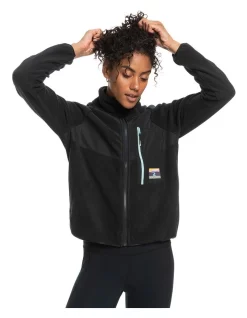 Hot Sale 🛒 Roxy Could It Be Magic Technical Zip Up Fleece In Black 😉