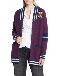 Best Pirce ✨ Sass & Bide Uptight Downtown Oversized Cardigan In Red/Navy 💯