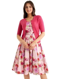 Deals 😉 Review Hailee Pointelle Cardi In Raspberry 👏