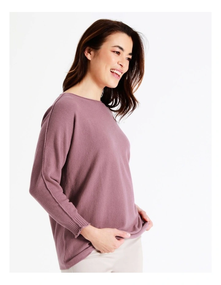 Promo π Regatta Sustainable Viscose Magyar 3/4 Sleeve Jumper With Exposed Sleeve Seam In Eggplant π - Image 2