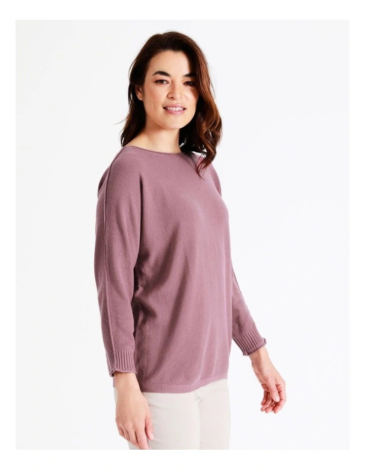 Promo π Regatta Sustainable Viscose Magyar 3/4 Sleeve Jumper With Exposed Sleeve Seam In Eggplant π - Image 4