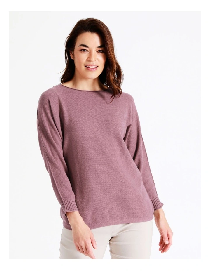 Promo π Regatta Sustainable Viscose Magyar 3/4 Sleeve Jumper With Exposed Sleeve Seam In Eggplant π - Image 5