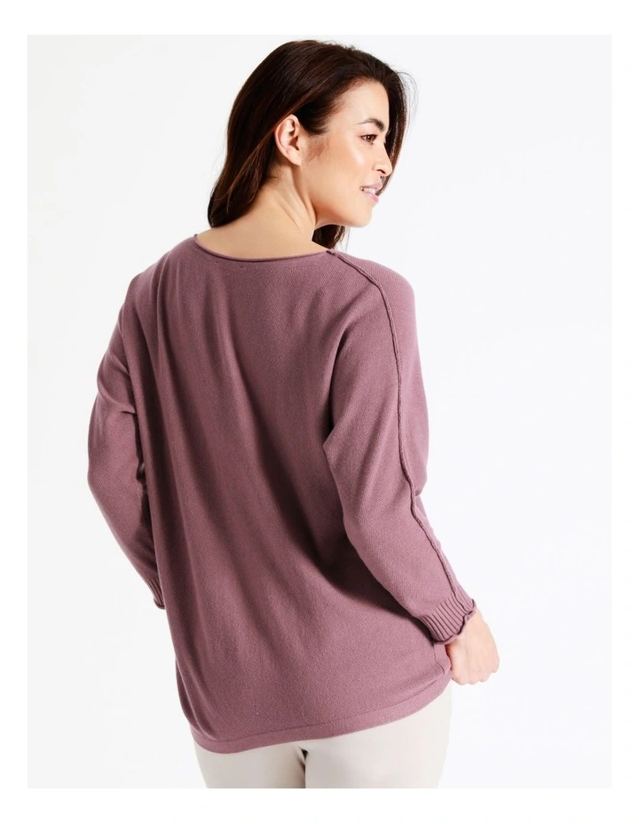 Promo π Regatta Sustainable Viscose Magyar 3/4 Sleeve Jumper With Exposed Sleeve Seam In Eggplant π - Image 7