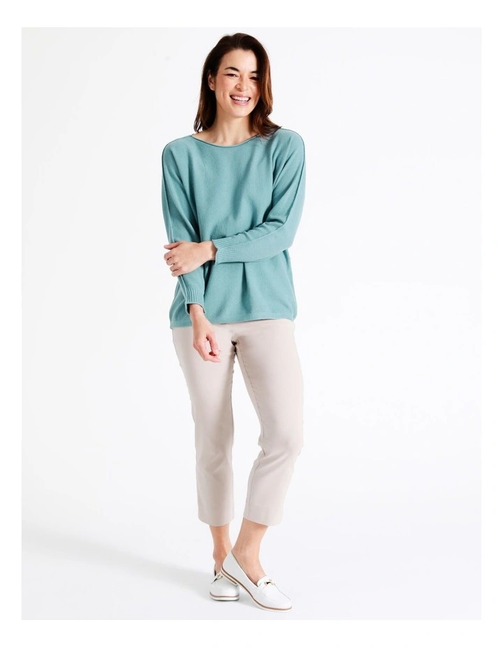 New π Regatta Sustainable Viscose Magyar 3/4 Sleeve Jumper With Exposed Sleeve Seam In Teal π₯ - Image 4