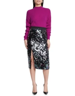 Discount ⌛ Sass & Bide Feel The Burn Blouson Sleeve Cashmere Jumper Raspberry ⭐