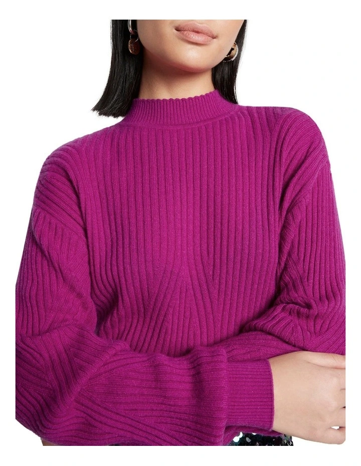 Discount β Sass & Bide Feel The Burn Blouson Sleeve Cashmere Jumper Raspberry β - Image 5