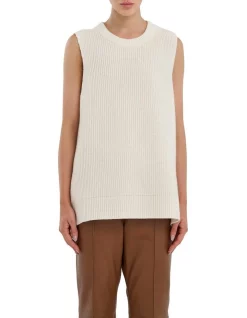 New 👍 Skin And Threads Longline Vest Cream 🌟