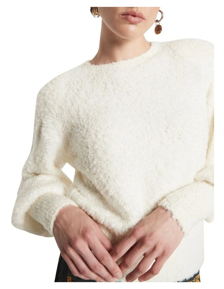 Cheap π₯° Sass & Bide Silver Thoughts Fluffy Knit Sweater Cream π - Image 5