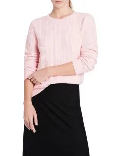 Flash Sale βοΈ David Lawrence Kerryn Cable Knit Jumper In Rose Quartz π