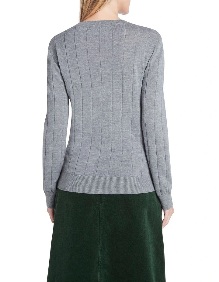 Discount βοΈ David Lawrence Monya Cable Knit Jumper In Silver Grey βοΈ - Image 3