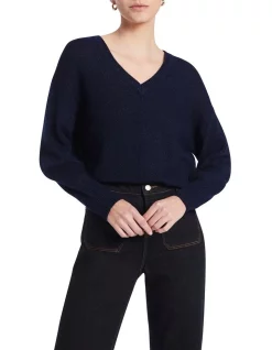 Best reviews of π― David Lawrence Heather Bell Sleeve Knit In Navy Metallic β