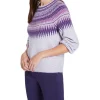 Coupon 🔔 David Lawrence Jaime Fair Isle Knit In Purple ⌛