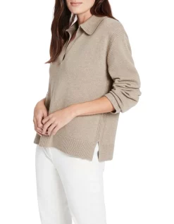 Hot Sale 😉 David Lawrence Dasha Open Neck Knit In Beige 🥰