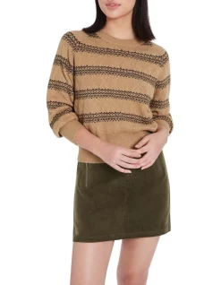 Cheapest π Marcs Vanessa Stripe Knit Jumper In Camel β