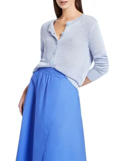 Cheap π₯° David Lawrence Isla Linen Blend Cardigan In Sky Blue π
