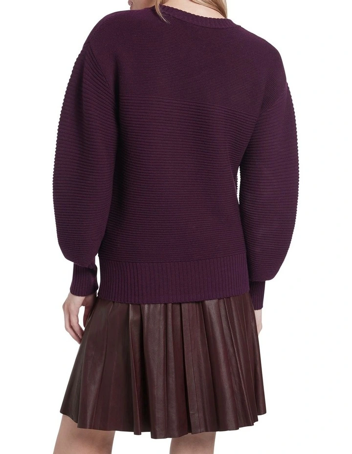 Buy π€© Marcs Izabella Ottoman Knit Sweater Grape β - Image 3