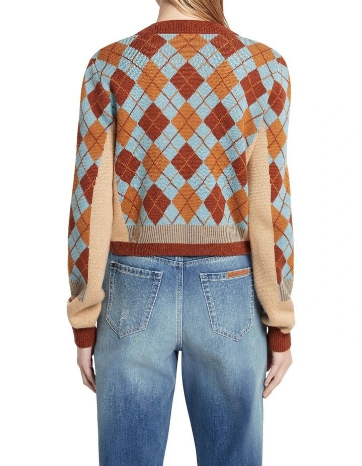 Wholesale π Sass & Bide Lock Heart Cropped Button Through Cardigan In Argyle β - Image 2