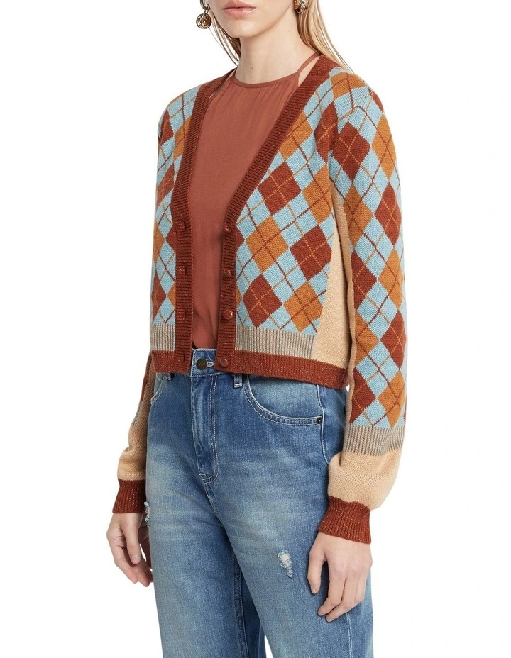 Wholesale π Sass & Bide Lock Heart Cropped Button Through Cardigan In Argyle β - Image 3