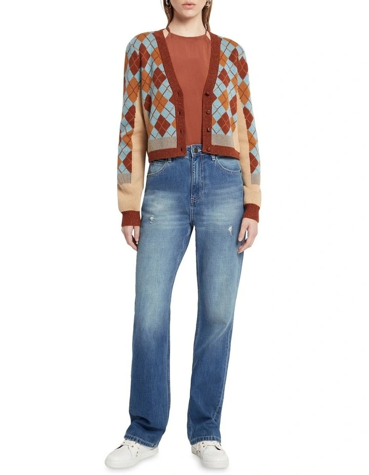 Wholesale π Sass & Bide Lock Heart Cropped Button Through Cardigan In Argyle β - Image 5