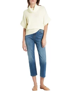 Wholesale 😉 David Lawrence Roll Neck Gilet Ivory ✨