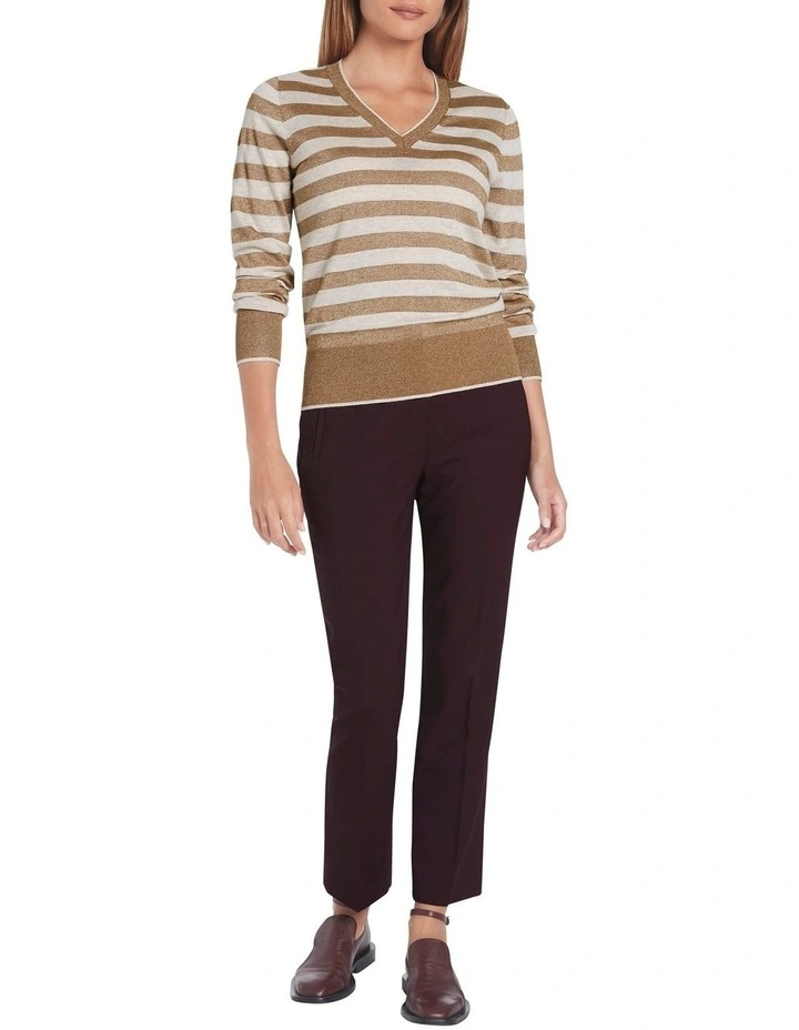 Outlet π― David Lawrence Emma-Jane Stripe Knit Nutmeg Multi π―