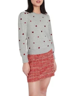 Brand new 🔥 Marcs Karine Hearts Sweater In Grey ✔️