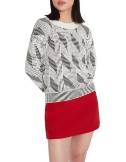 New 🔔 Marcs Twist Of Fate Knit In Black/Ivory 😍