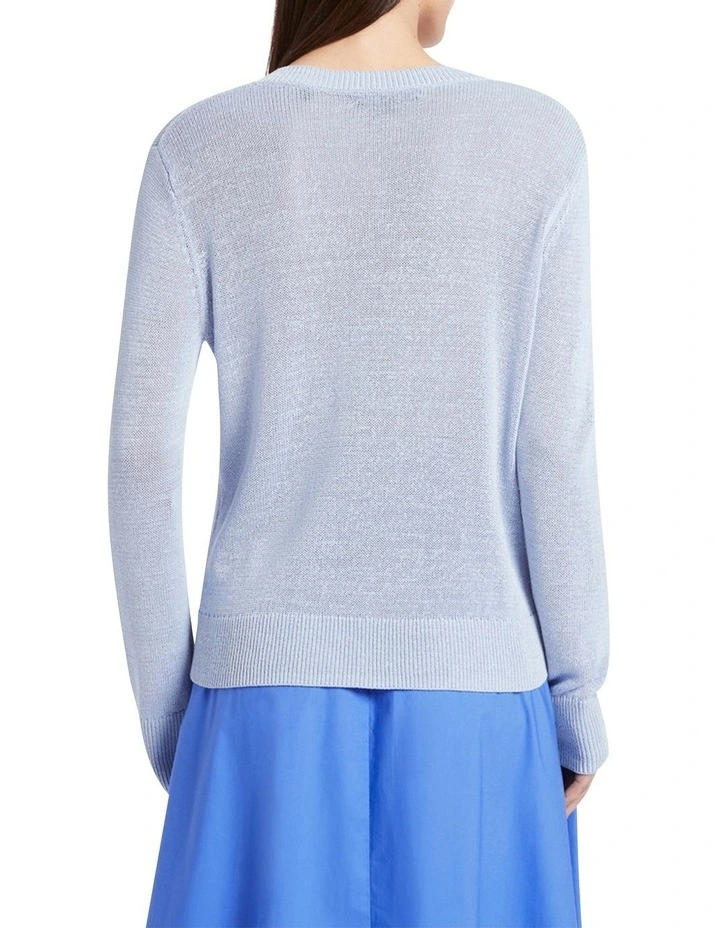 Cheap π₯° David Lawrence Isla Linen Blend Cardigan In Sky Blue π - Image 3