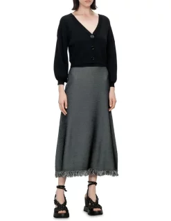 Best deal 💯 Veronika Maine Blouson Sleeve Knit Cardigan In Black 👏