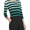 Flash Sale 😉 David Lawrence Emerald Lurex Stripe Knit Emerald 🎁
