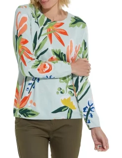 Outlet π Marco Polo Long Sleeve Flora Sweater In Multi π