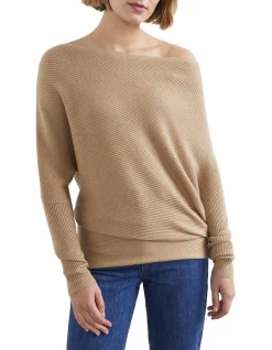 Top 10 😀 French Connection Ribbed Off Shoulder Knit ⌛