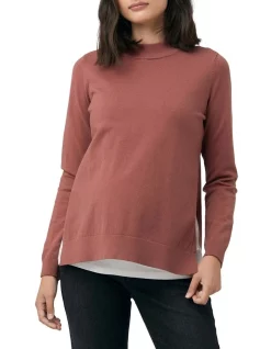 Hot Sale 😉 Ripe Morgan Side Split Nursing Knit Blush ⌛