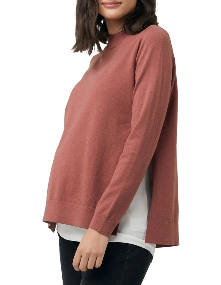 Hot Sale π Ripe Morgan Side Split Nursing Knit Blush β - Image 2