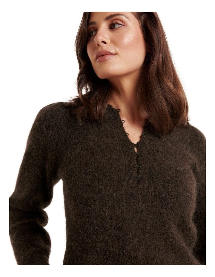 New π Forever New Olivia Collar Knit Jumper In Brown β - Image 4