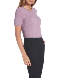 Discount π David Lawrence Dawn Rib Knit Lavender π§¨