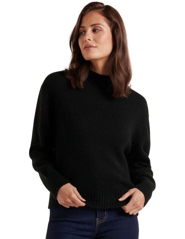 Discount π Forever New Petite Elena Stand Neck Knit Jumper In Black π§¨