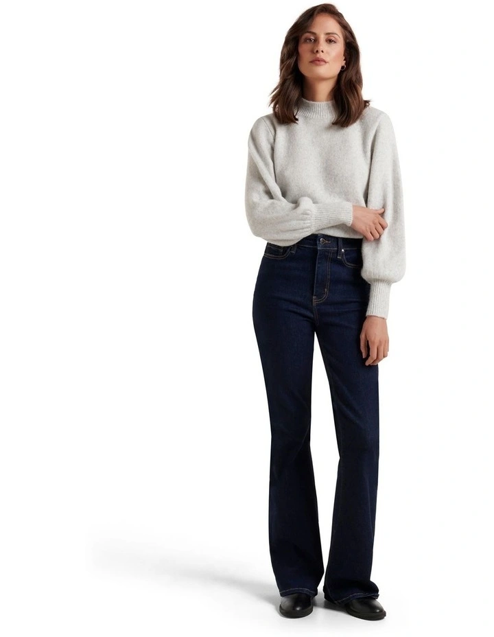 Hot Sale π― Forever New Ella Cinched Blouson Sleeve Knit Jumper Iced Grey β - Image 5