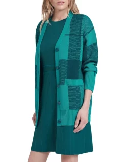 Outlet ⌛ Marcs Jupiter Longerline Cardigan Sea Green 😉