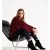 Outlet 🧨 Basque V-Neck Knit Jumper Berry Red 🛒