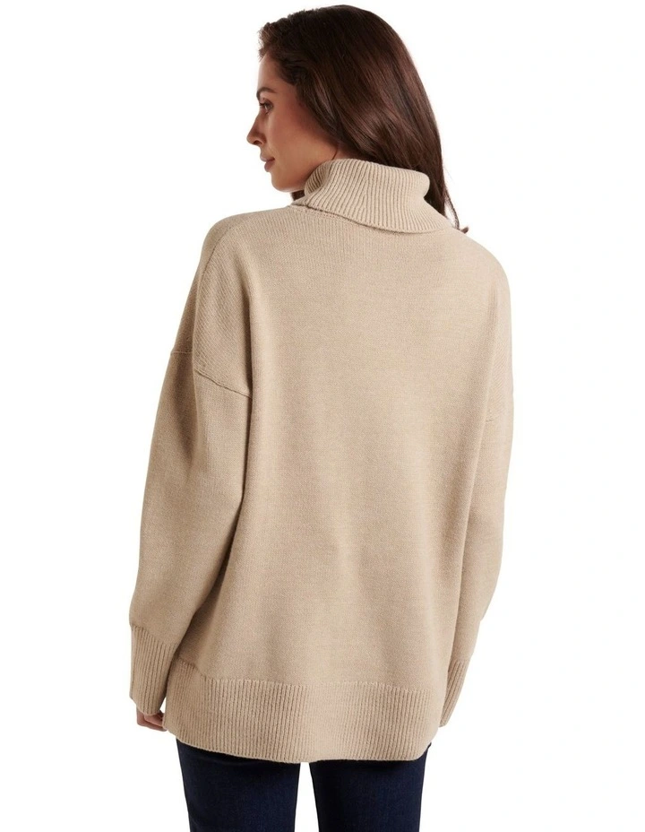 Brand new π Forever New Lilliana Roll Neck Knit Jumper In Brown π― - Image 2