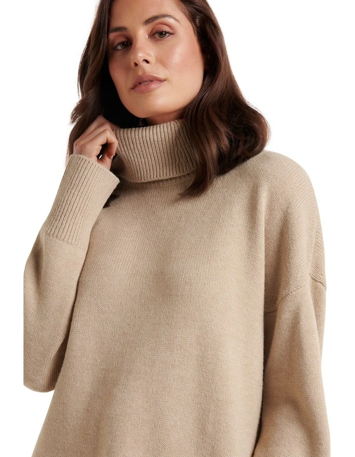 Brand new π Forever New Lilliana Roll Neck Knit Jumper In Brown π― - Image 4